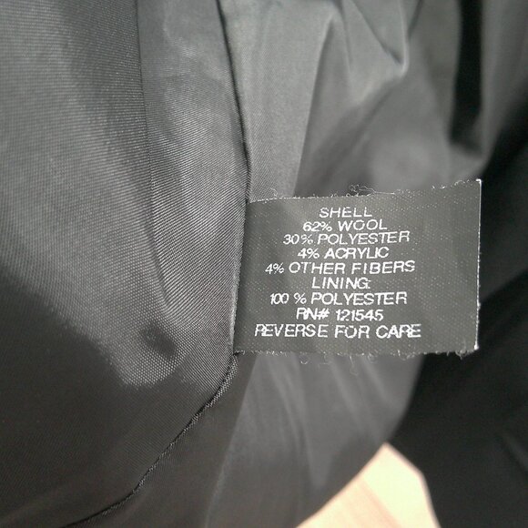 Tower by London Fog Black Classic Winter Snow Wool Blend Peacoat Size 2X | XXL - Picture 3 of 7